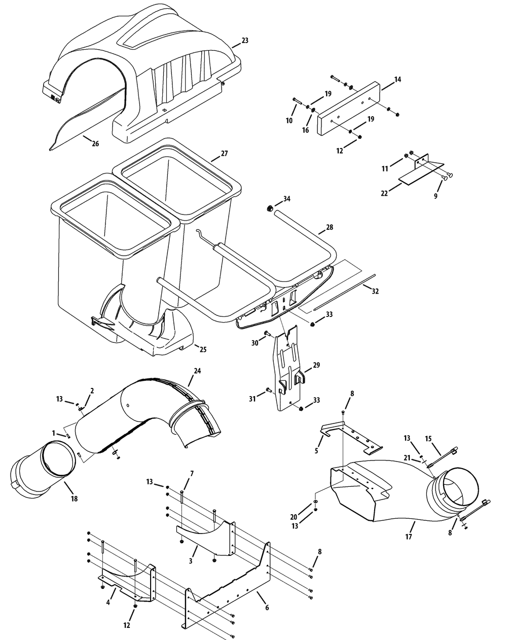 General Assembly Diagram and Parts List for 19A700101 00 Cub Cadet Lawn Tractor